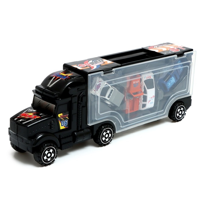 Грузовик «Автовоз», с 4 машинками цвет МИКС Грузовик «Автовоз», с 4 машинками цвет МИКС