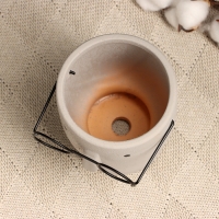 Кашпо "Горшок который выжил" 12х10х10см, серое Кашпо "Горшок который выжил" 12х10х10см, серое