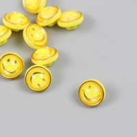 Пуговица пластик для творчества "Жёлтый смайлик" набор 10 шт 1,2х1,2х0,8 см Пуговица пластик для творчества "Жёлтый смайлик" набор 10 шт 1,2х1,2х0,8 см