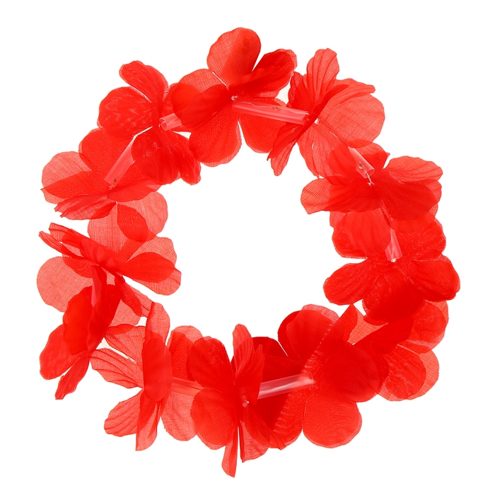 Венок гавайский световой &laquo;Алоха&raquo;, 3 режима подсветки, цвет красный