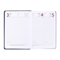 Ежедневник датированный 2025 года, ESCALADA, A5 176 листов, твердая обложка кожзам с поролоном, блинтовое тиснение, перфорация на обложке, блок 70 г/м2, синий