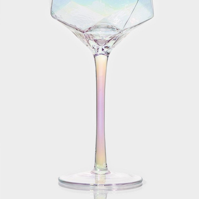 Набор бокалов для вина стеклянный Magistro «Дарио», 500 мл, 7,3×25 см, 6 шт, цвет перламутровый Набор бокалов для вина стеклянный Magistro «Дарио», 500 мл, 7,3×25 см, 6 шт, цвет перламутровый