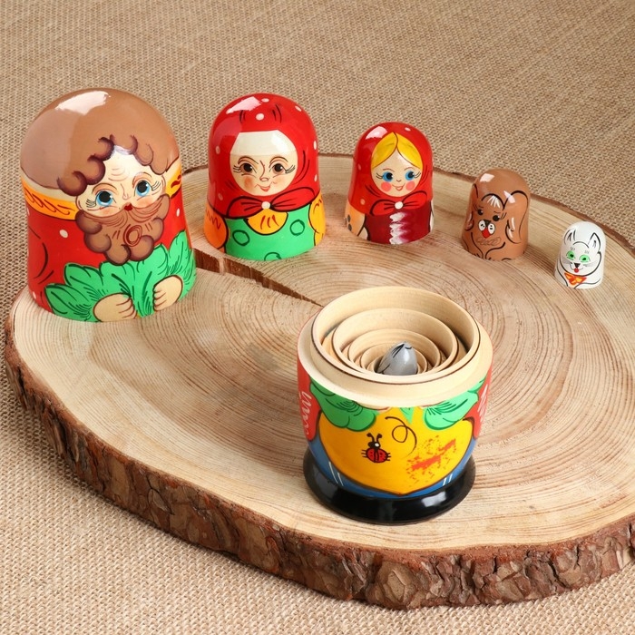 Матрёшка «Репка», сюжетная, 6 кукольная, 16 см, микс Матрёшка «Репка», сюжетная, 6 кукольная, 16 см, микс