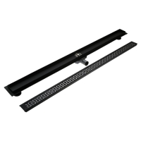 Трап ZEIN, c флaнцeм свободного вращения 360&deg;, 7х120 см, d=40/50 мм, нерж. сталь, черный