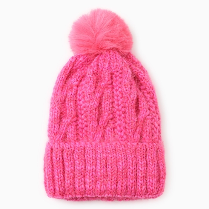 Шапка женская MINAKU, цвет розовый, р-р 56-58