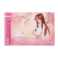 Альбом для рисования А4 24 листа на гребне "Волшебный мир", аниме, обложка мелованный картон, матовая ламинация, блок офсет,на отрыве,5В, МИКС Альбом для рисования А4 24 листа на гребне "Волшебный мир", аниме, обложка мелованный картон, матовая ламинация, блок офсет,на отрыве,5В, МИКС