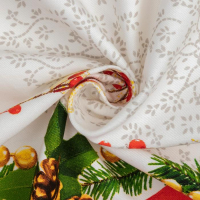 Скатерть новогодняя Этель "Рождественский бал" 150х110см +/-3см с ГМВО, хл100% Скатерть новогодняя Этель "Рождественский бал" 150х110см +/-3см с ГМВО, хл100%