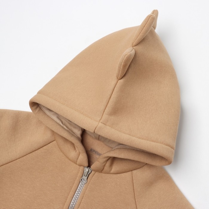 Костюм: толстовка и брюки Крошка Я Dino, рост 86-92, коричневый