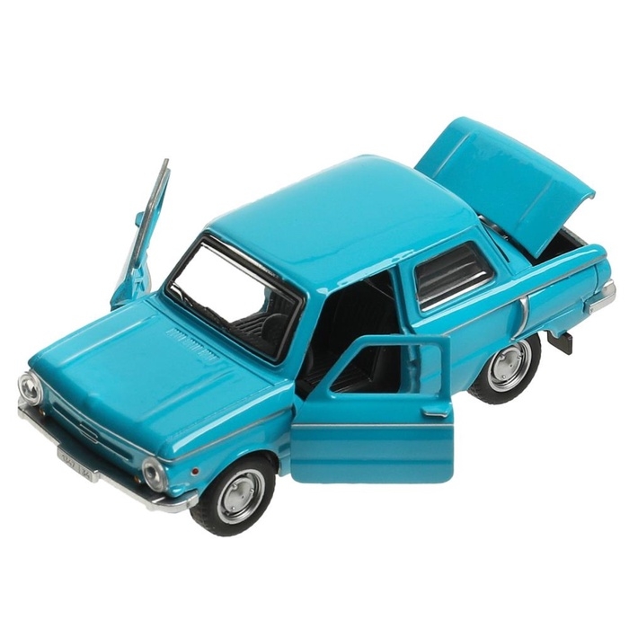 Машинка металлическая «ЗАЗ-968А», ретро - модель «Запорожец», открываются двери, багажник, инерция, 12 см голубой Машинка металлическая «ЗАЗ-968А», ретро - модель «Запорожец», открываются двери, багажник, инерция, 12 см голубой
