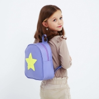 Рюкзак детский для девочки из искусственной кожи «Звезда», нашивка плюш, 27х23 х 10 см Рюкзак детский для девочки из искусственной кожи «Звезда», нашивка плюш, 27х23 х 10 см