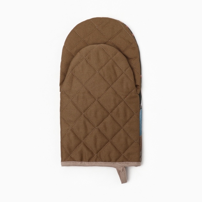 Новый год.Варежка-прихватка Этель Вears 15х28см,саржа, 100% хл, ватин 250г/м2