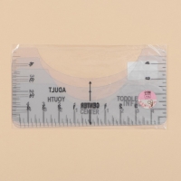 Набор линеек для раскроя горловины, 4 шт, 25,4 &times; 6,35/8,9/11,5/12,7 см, цвет прозрачный