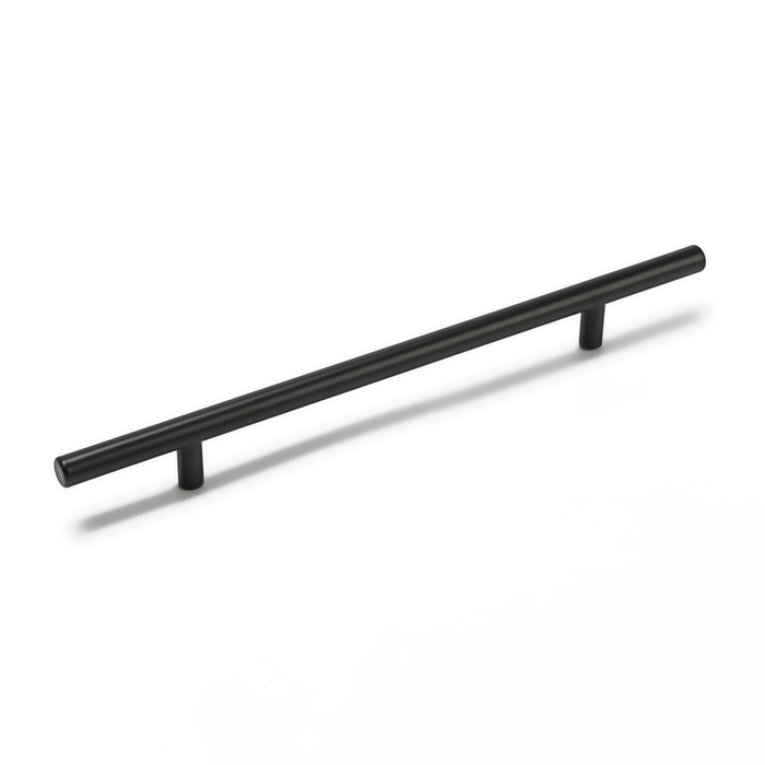 Ручка рейлинг ТУНДРА, облегчённая, d=12 мм, м/о 192/300 мм, внеш ножка, цвет черный Ручка рейлинг ТУНДРА, облегчённая, d=12 мм, м/о 192/300 мм, внеш ножка, цвет черный