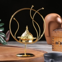 Курильница для благовоний порошковых и конусов "Дерево", золотистый, 18х17 см Курильница для благовоний порошковых и конусов "Дерево", золотистый, 18х17 см