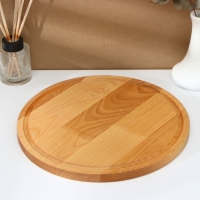 Набор разделочных досок на подставке &laquo;Фортуна&raquo;, d=30, 20&times;1,8 см, пропитаны минеральным маслом, берёза