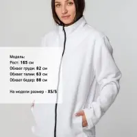 Куртка флисовая унисекс Manakin, белая, размер M/L