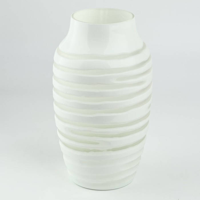 Ваза для цветов &laquo;Амели&raquo; из белого стекла 26&times;15&times;5 см