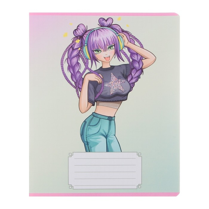 Комплект тетрадей из 10 штук, 18 листов в клетку Calligrata Комплект тетрадей из 10 штук, 18 листов в клетку Calligrata "Аниме 07", обложка мелованный картон, ВД-лак, блок офсет, 5 видов по 2 штуки