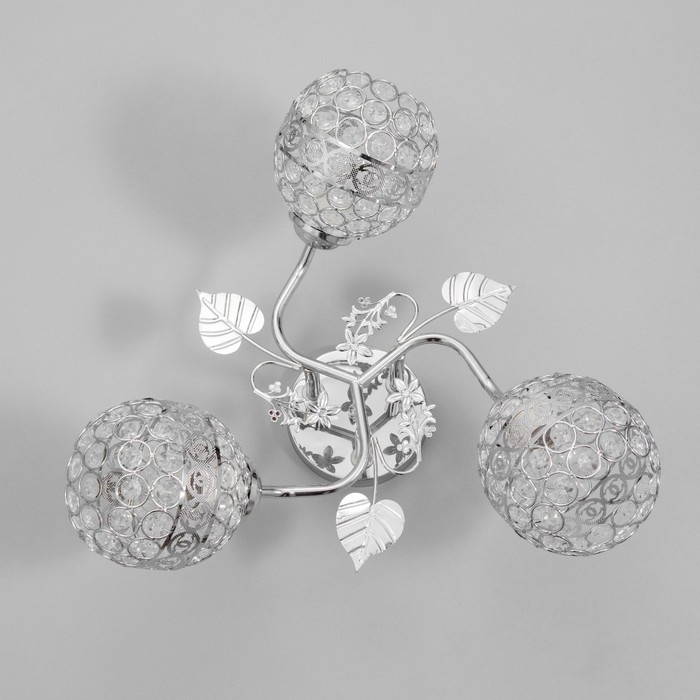 Люстра Люстра "Роксана" 3хЕ27 40Вт хром 58х58х27 см BayerLux