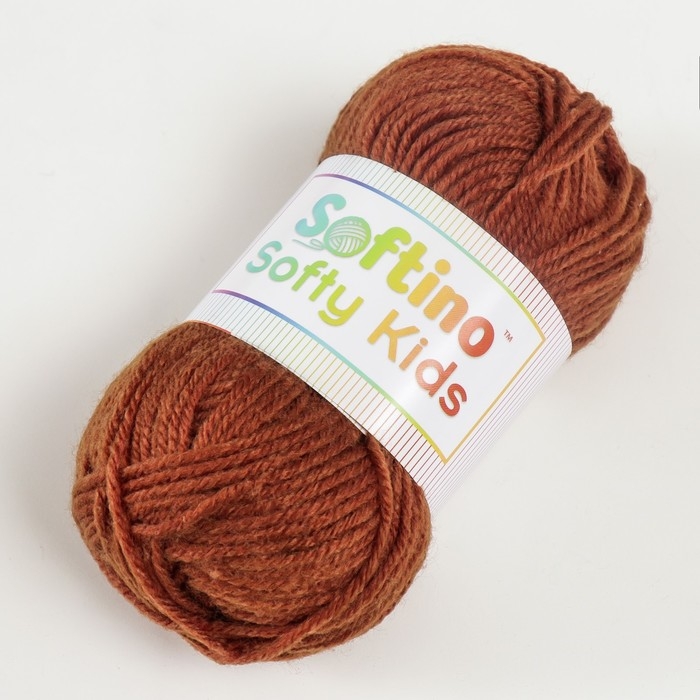 Пряжа 100% акрил "Softy Kids" 90м &plusmn;5м 50 гр цвет 57 кофе