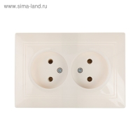 Розетка Smartbuy "Венера", 10 А, двухместная, скрытая, без з/к, керамика, белая Розетка Smartbuy "Венера", 10 А, двухместная, скрытая, без з/к, керамика, белая