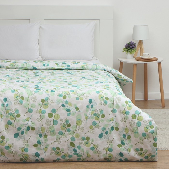 Пододеяльник 1,5 сп Экономь и Я "Эвкалипт", 147х210&plusmn;3, 100% хлопок, бязь, 120 гр/м