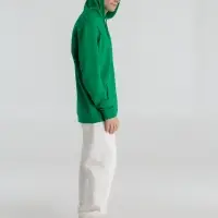 Толстовка с капюшоном унисекс Hoodie, зеленая, размер S