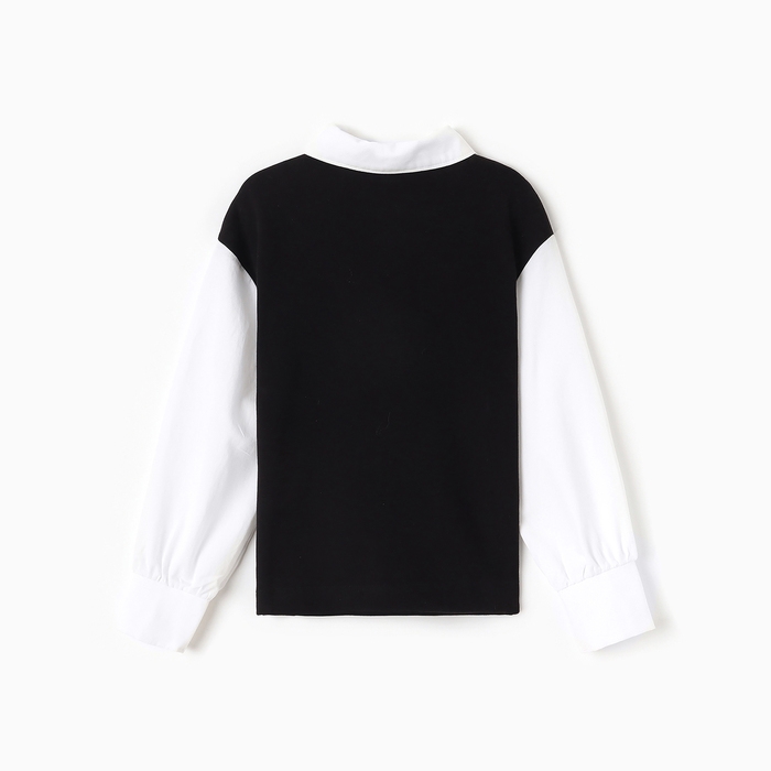 Джемпер для девочки школьный, цвет чёрный, рост 140 см