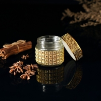 Баночка стеклянная для специй &laquo;Голд&raquo;, 100 мл, 5,7&times;5,5, цвет золотой