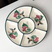 Менажница 5 ячеек Доляна &laquo;Тропики&raquo;, d=26 см, цвет белый