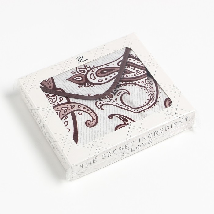 Кухонный набор Этель &laquo;Восточные узоры&raquo;, полотенце 40х73 см, прихватка 19х19 см, фартук 60х65 см