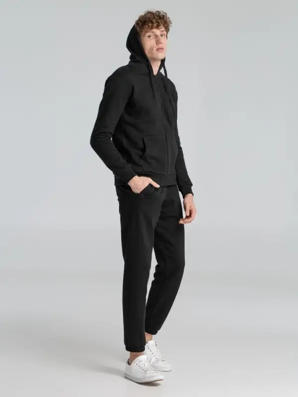 Толстовка на молнии с капюшоном Siverga Heavy 2.0, черная, размер 3XL