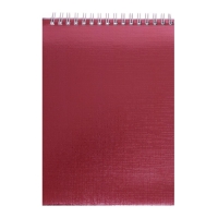 Блокнот А5, 80 листов в клетку, на гребне Metallic, обложка бумвинил, тиснение, блок офсет, розовый Блокнот А5, 80 листов в клетку, на гребне Metallic, обложка бумвинил, тиснение, блок офсет, розовый