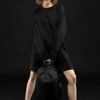 Свитшот унисекс S1, черный, размер XS/S