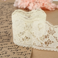 Кружево капроновое, 60 мм × 10 ± 1 м, цвет молочный Кружево капроновое, 60 мм × 10 ± 1 м, цвет молочный