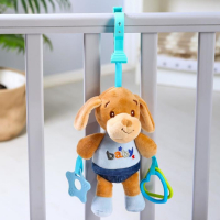 Подвеска - погремушка &laquo;Щенок Маф&raquo;, прорезыватель, цвет синий, на кроватку, коляску, Крошка Я