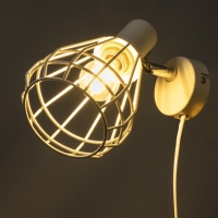 Бра с переключателем на проводе "Хлоя" Е14 40Вт белый 19х10х18см