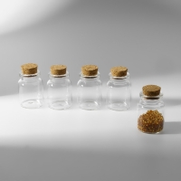 Баночки для хранения бисера, d = 3 &times; 4,5 см, 5 шт