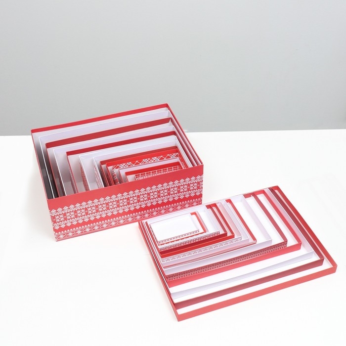 Набор коробок подарочных 15 в 1 Набор коробок подарочных 15 в 1 "Скандинавия", 46,6 х 35,2 х 17.5- 12 х 7 х 4 см