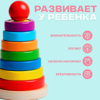 Логическая пирамидка &laquo;Сказка&raquo; 9&times;9&times;21 см