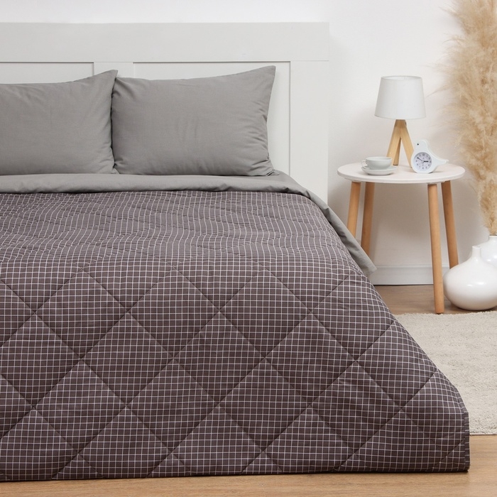 Покрывало LoveLife 2сп Graphite cage 180*210&plusmn;5см, новосатин, 100%п/э
