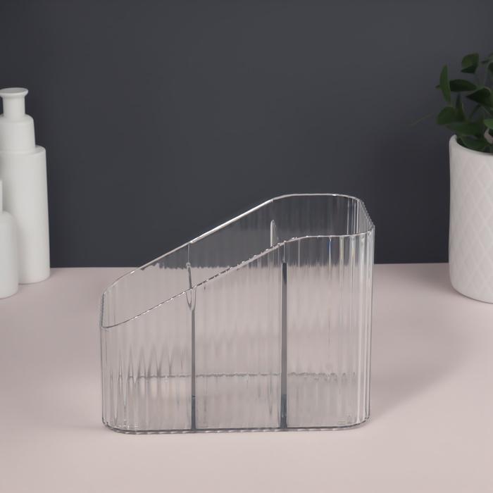 Органайзер для хранения &laquo;CRISTAL&raquo;, 3 секции, 15 &times; 11 &times; 9 см, цвет прозрачный