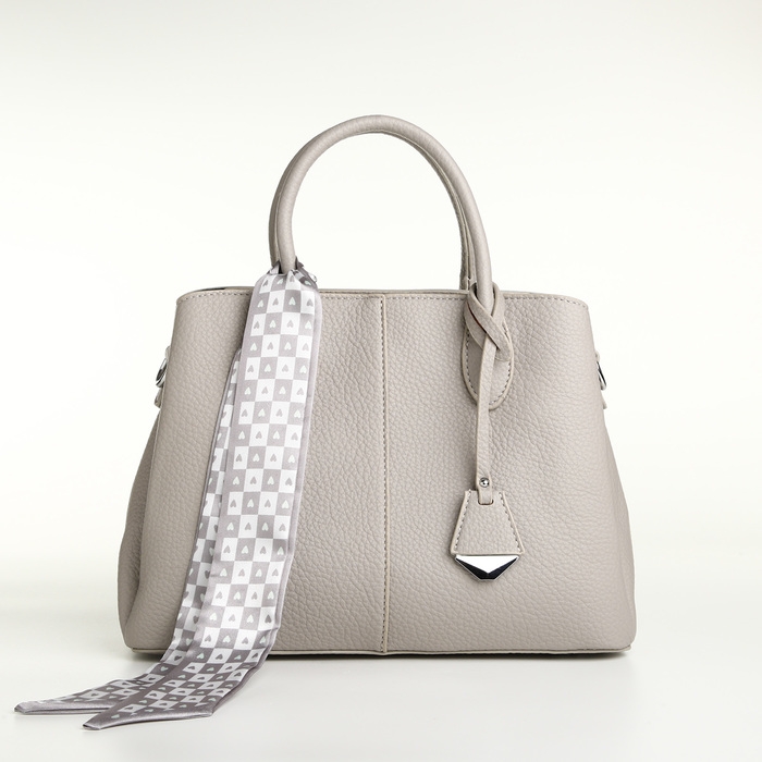 Сумка женская на молнии TEXTURA, средний размер, цвет серый