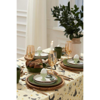 Скатерть пасхальная, Доляна Сhicken farm 220х144 см, 100% хлопок, 164 г/м2