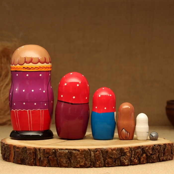 Матрёшка «Репка», сюжетная, 6 кукольная, 16 см, микс Матрёшка «Репка», сюжетная, 6 кукольная, 16 см, микс