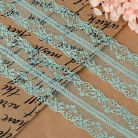 Кружево капроновое, 40 мм &times; 10 &plusmn; 1 м, цвет мятный