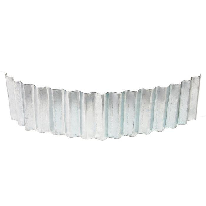 Ограждение для клумбы, 110 &times; 24 см, оцинкованное, &laquo;Волна&raquo;, Greengo