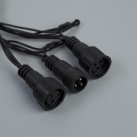 Гирлянда &laquo;Нить&raquo; 10 м, IP44, УМС, тёмная нить, 100 LED, свечение красное, 220 В