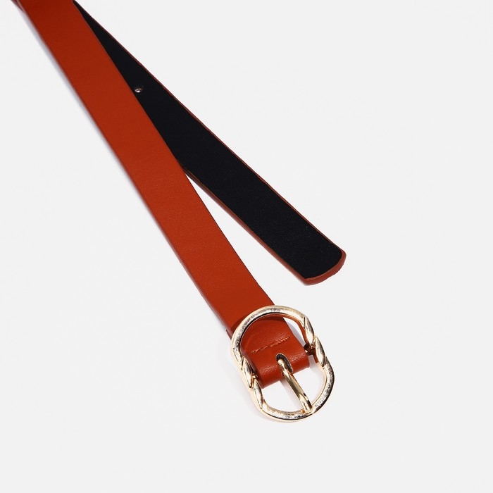 Ремень женский, ширина 2,2 см, пряжка металл, цвет рыжий Ремень женский, ширина 2,2 см, пряжка металл, цвет рыжий