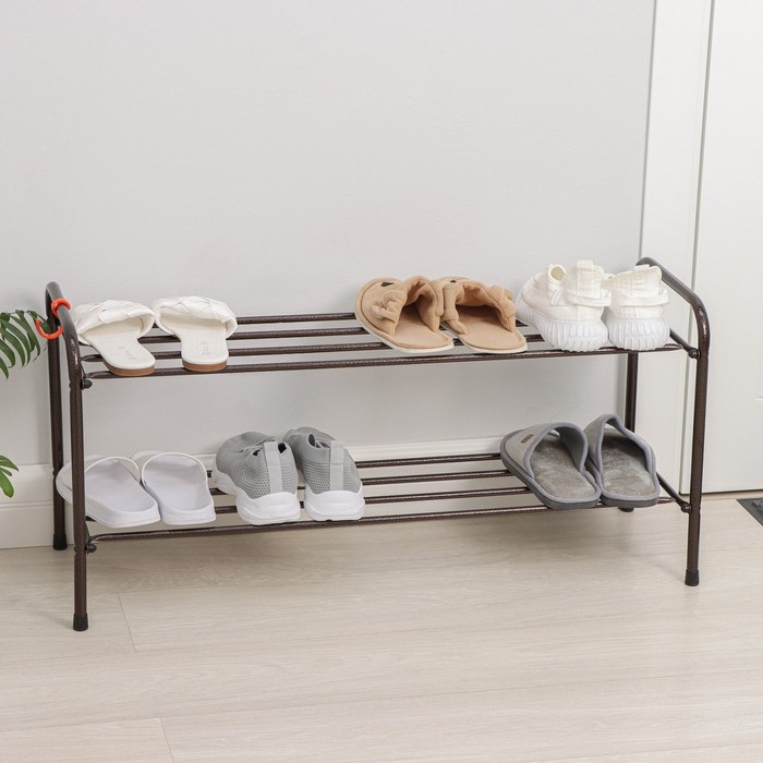 Подставка для обуви, 2 яруса, 87&times;30&times;45 см, медный антик